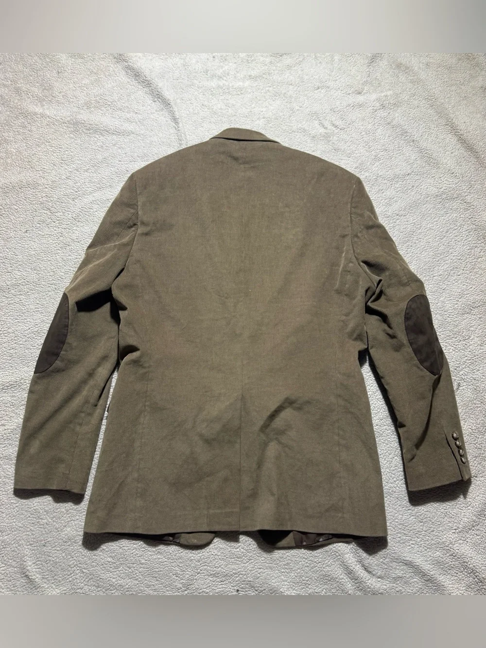 Lauren Ralph‎ Lauren Jacket Mens 39L Brown Blazer Fox Print Lined Elbow Pads